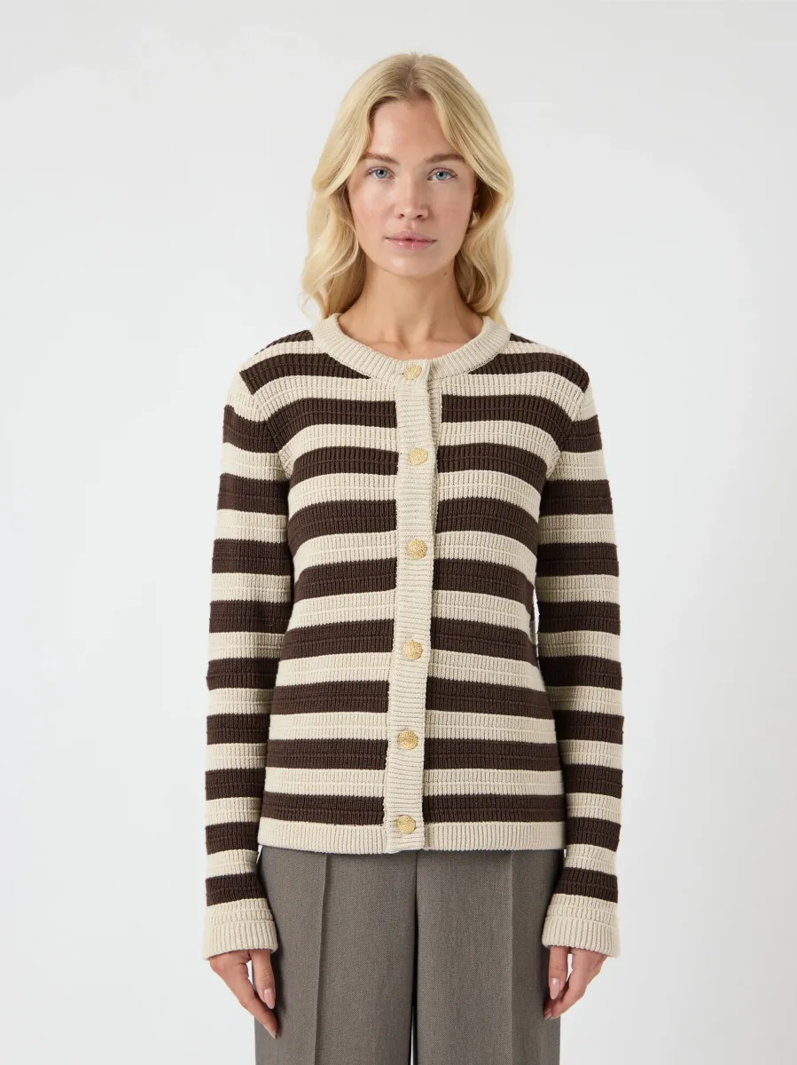 YASSIRONI - Strickjacke - chocolate brown