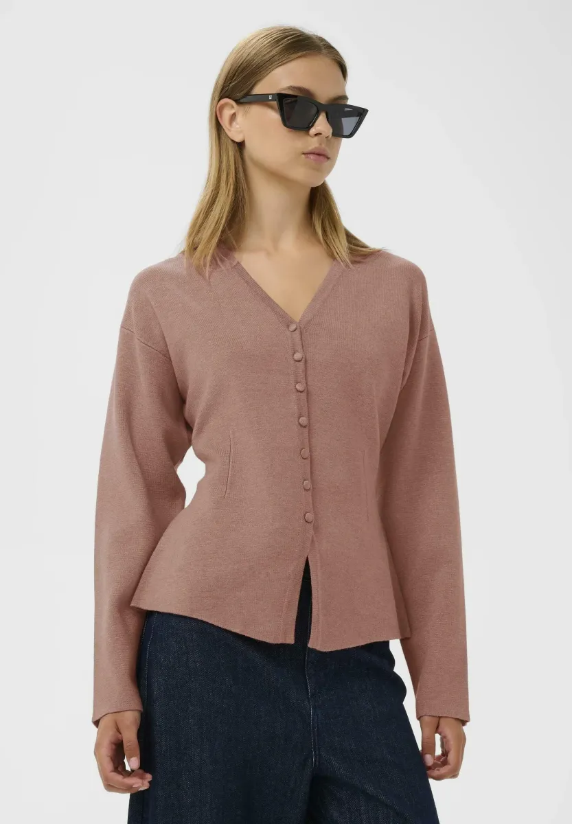 YENAHIW FITTED CARDIGAN - Strickjacke - ash rose melange