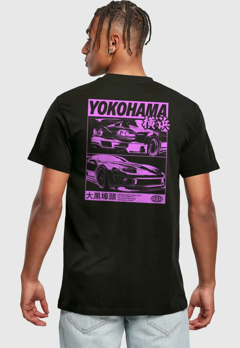YOKOHAMA RACE TEE - T-Shirt print - black