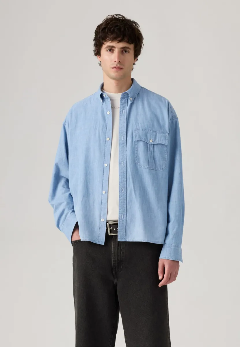 ZANDT CROPPED SHIRT - Hemd - light chambray