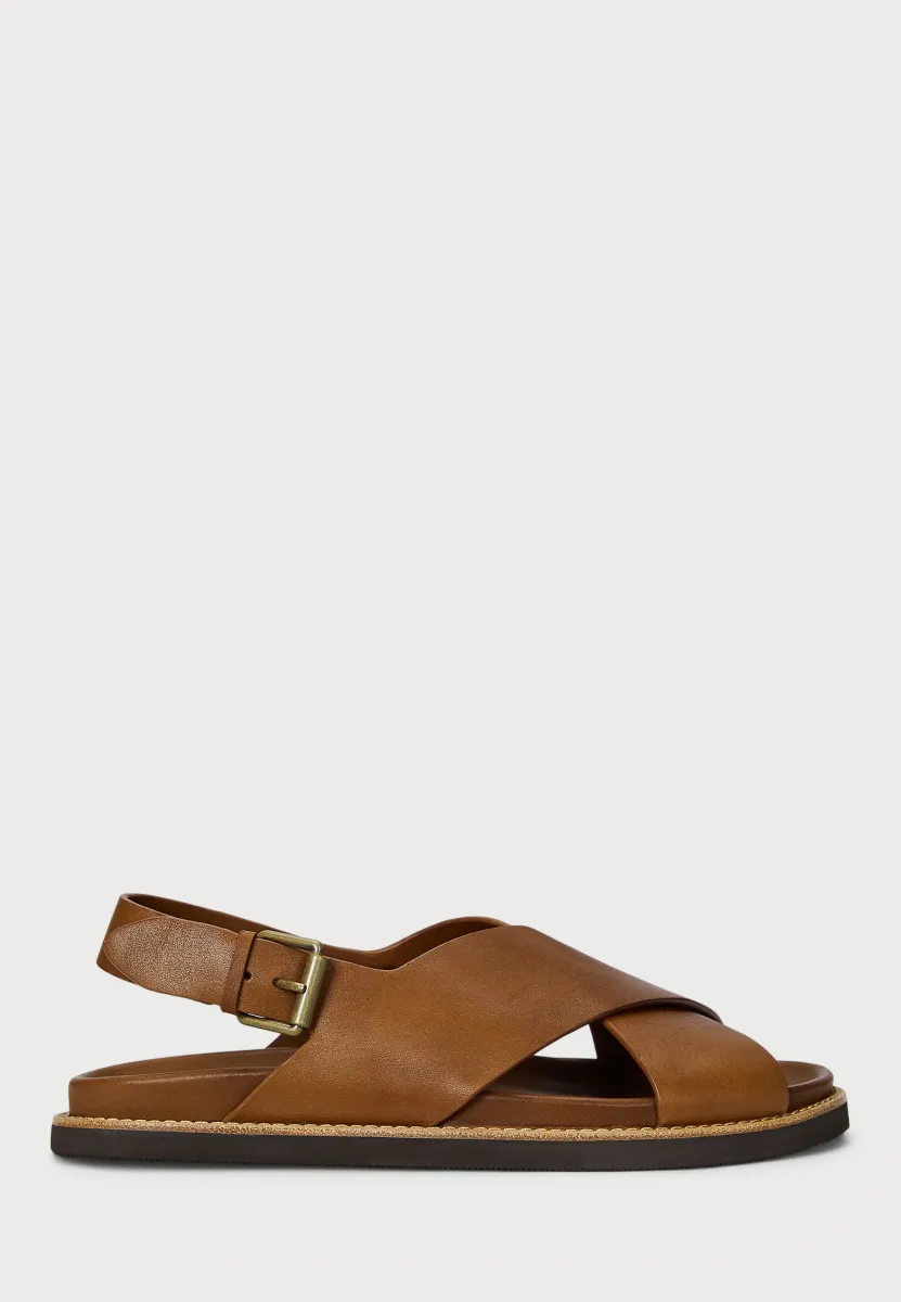 ZANE LEATHER SANDAL - Riemensandalette - tan