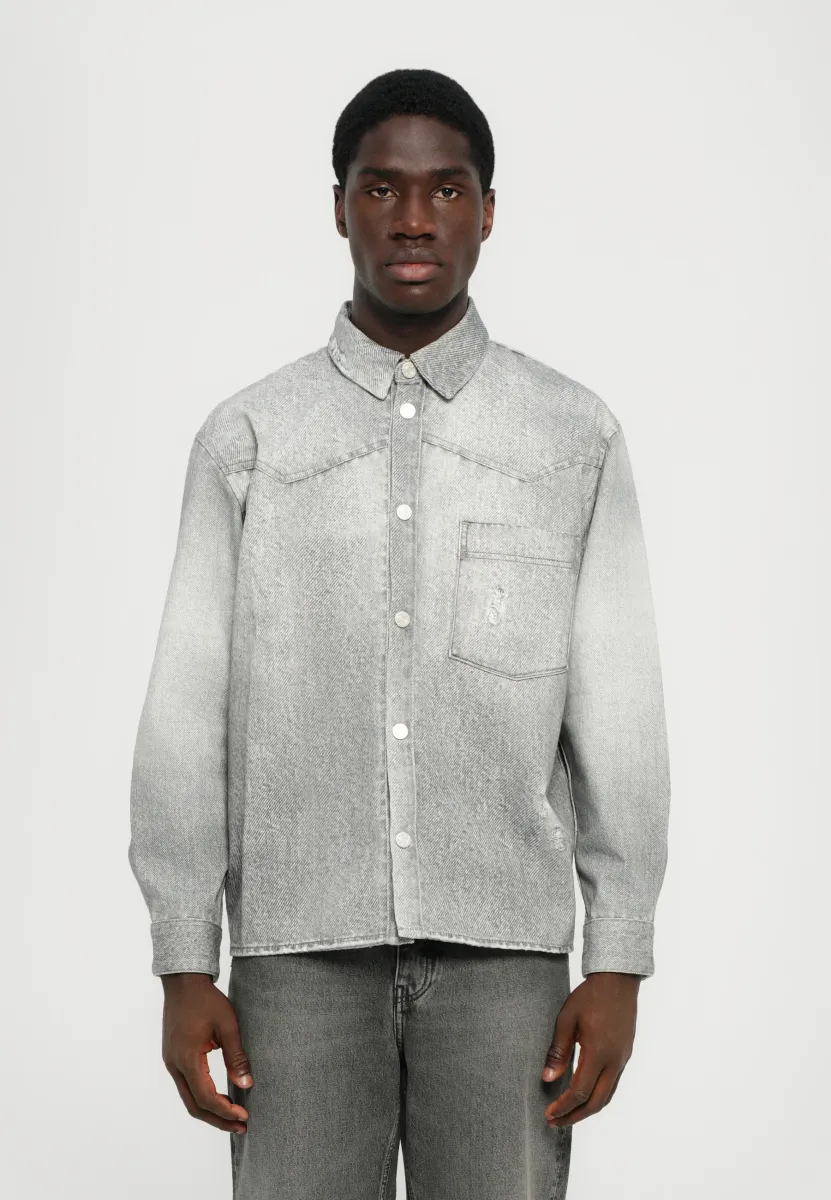 ZAYNE - Hemd - digital and rinse grey