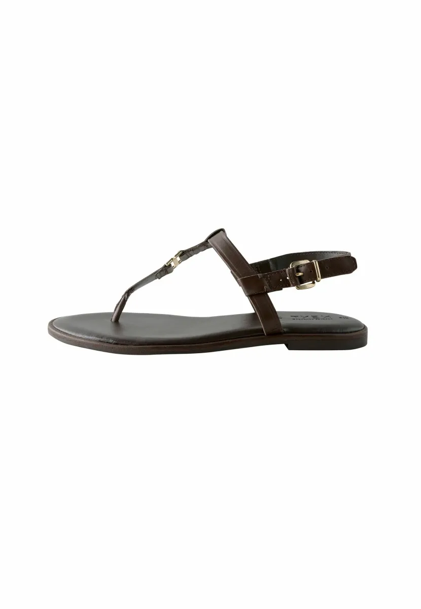 Zehentrenner - chocolate brown leather