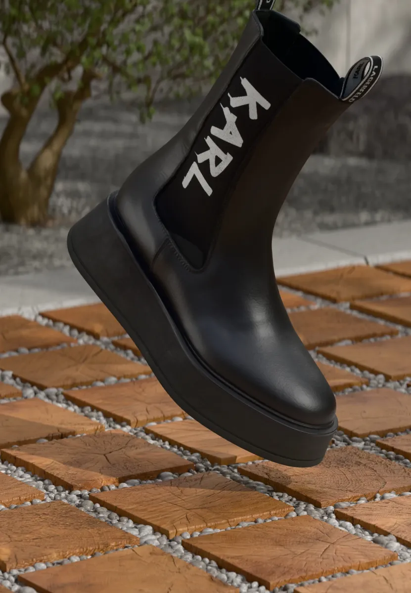 ZEPHYR MIDI GORE BOOT - Plateaustiefel - black