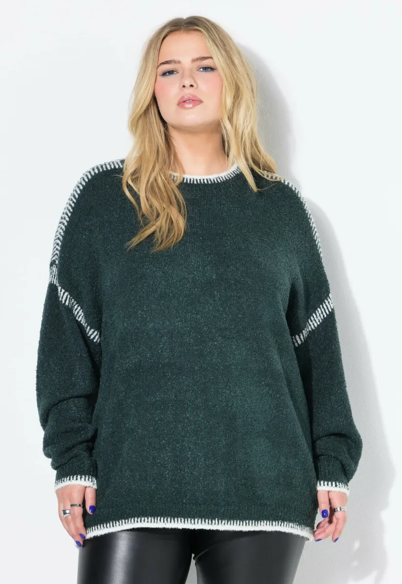 ZIERNÄHTE - Strickpullover - midnight green