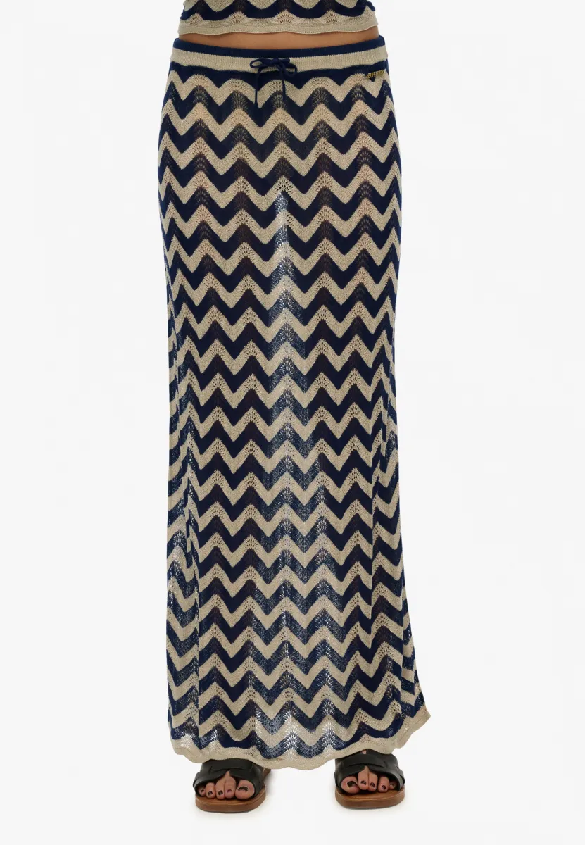 ZIGZAG COLUMN  - Maxirock - navy gold zigzag