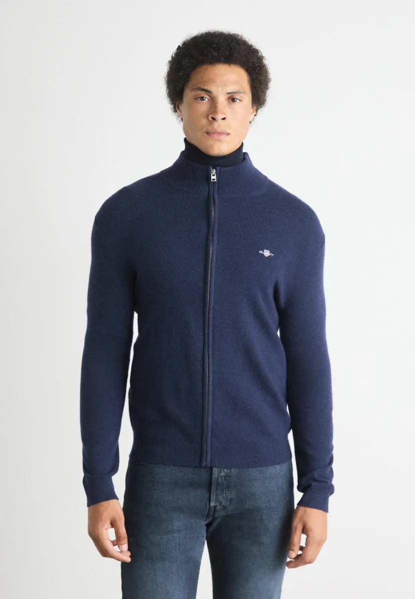 ZIP CARDIGAN - Strickjacke - marine