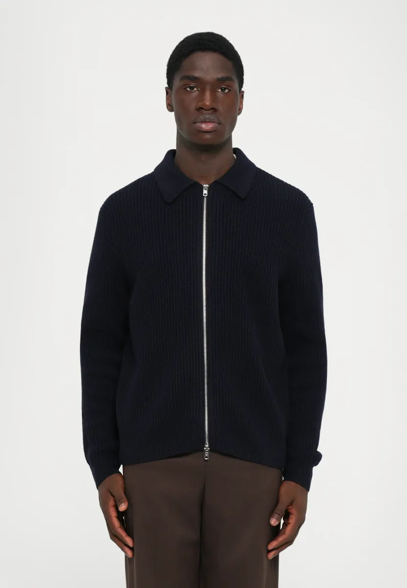 ZIP CARDIGAN - Strickjacke - navy