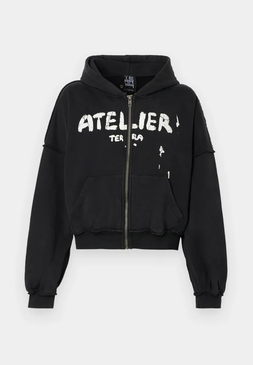 ZIP HOODIE UNISEX - Sweatjacke - black