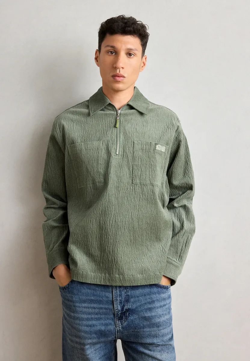 ZIP SHIRT - Hemd - thyme