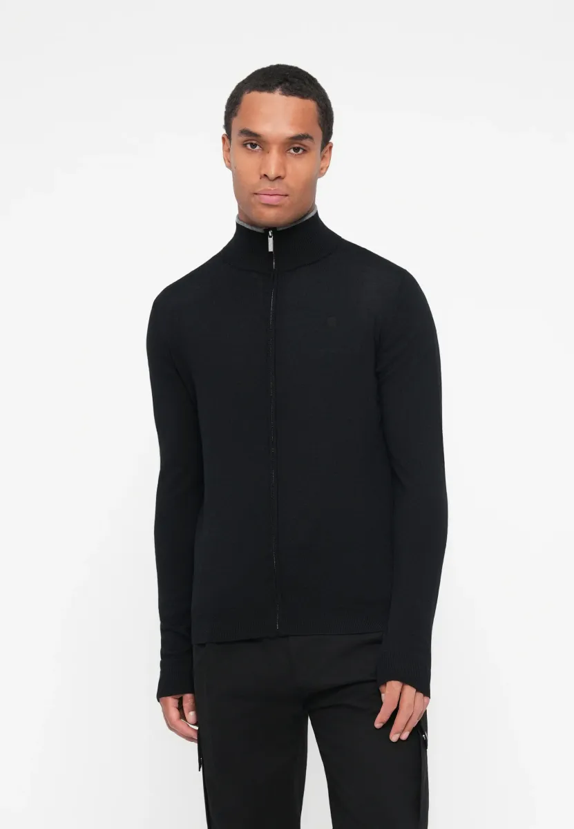 ZIP - Strickjacke - black