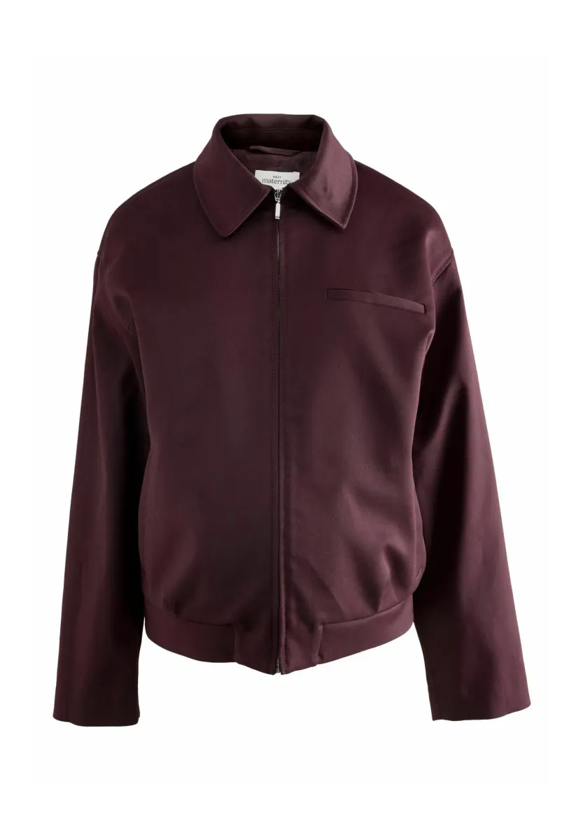ZIP THROUGH - Bomberjacke - burgundy red