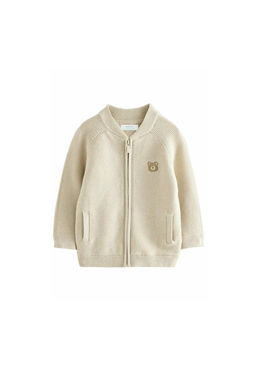 ZIP THROUGH  STANDARD - Strickjacke - neutral bear