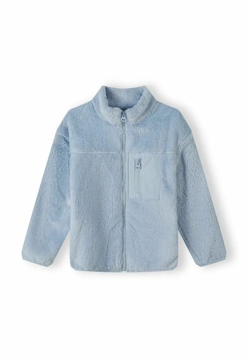 ZIP THROUGH WITH CHEST POCKET - Fleecejacke - light blue
