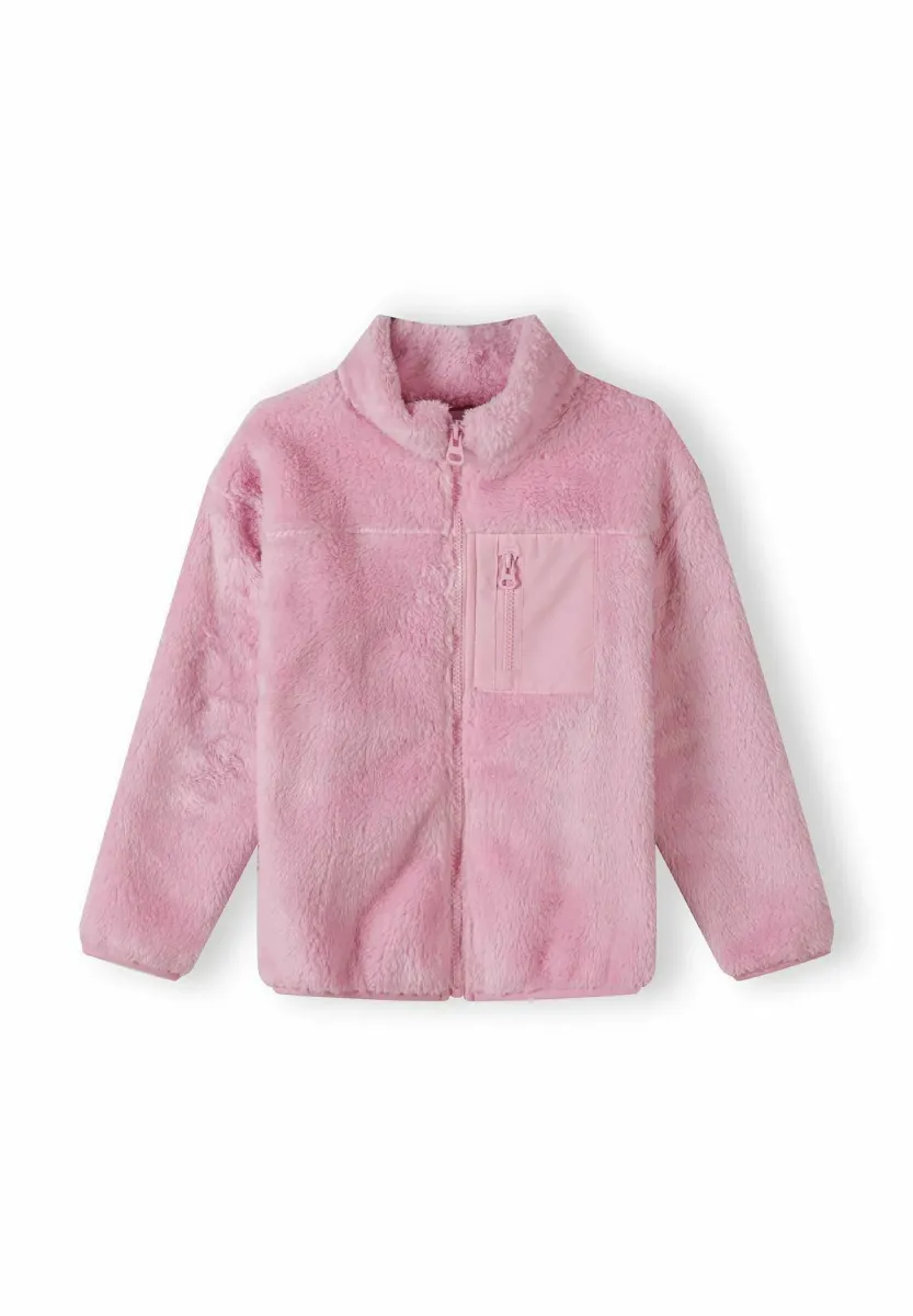 ZIP THROUGH WITH CHEST POCKET - Fleecejacke - light pink