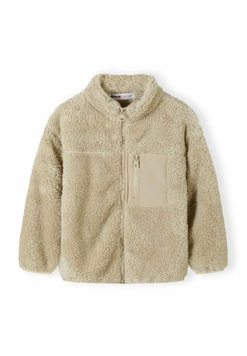 ZIP THROUGH WITH POCKET - Fleecejacke - sand