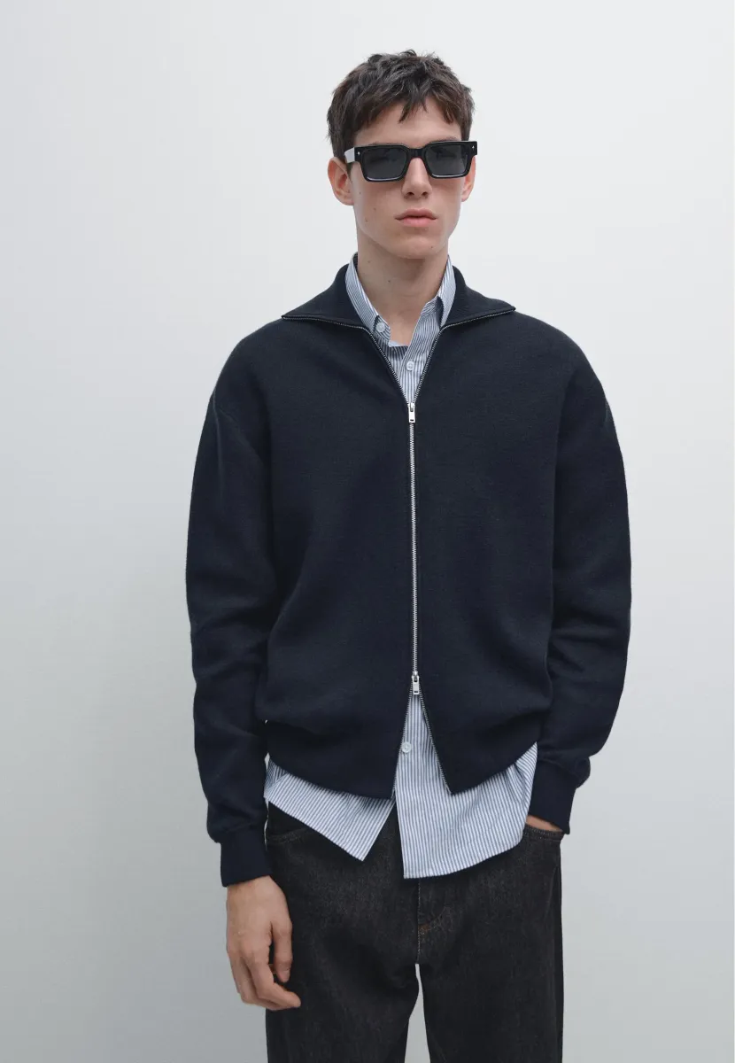 ZIP-UP  - Strickjacke - dark blue
