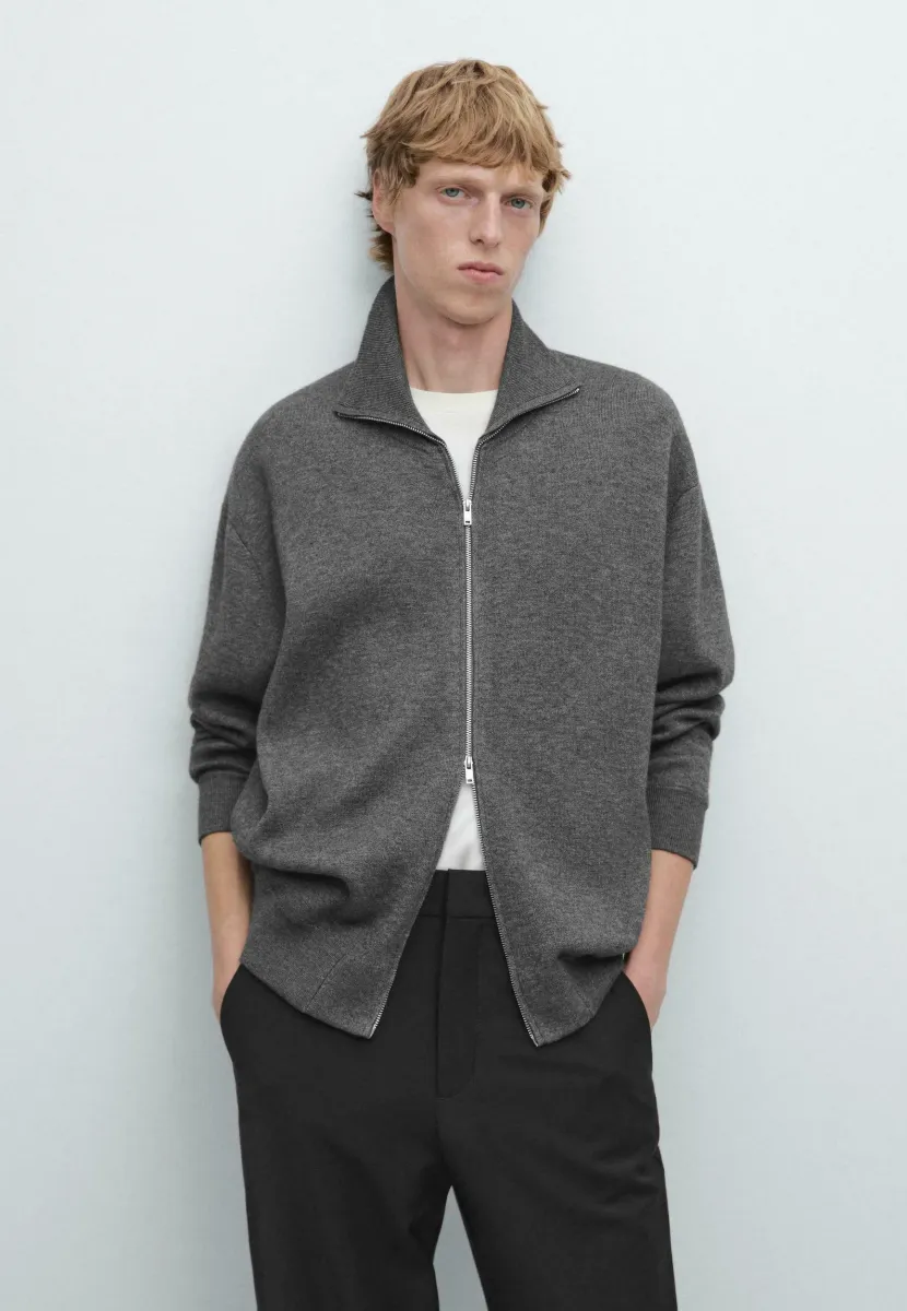ZIP-UP  - Strickjacke - grey