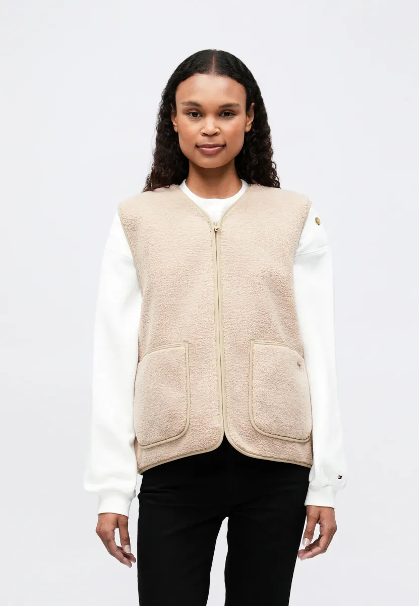 ZIP UP - Weste - beige