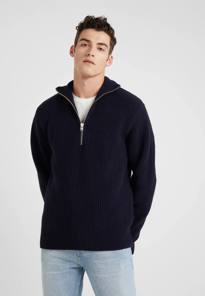 ZIPPED JUMPER - Strickpullover - dark night