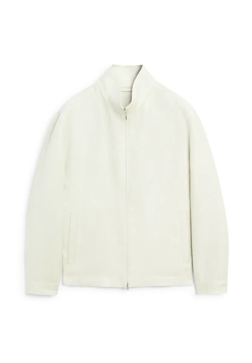 ZIPPED STANDING COLLAR - Leichte Jacke - beige