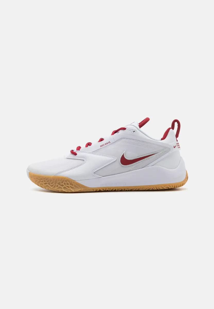 ZOOM HYPERACE 3 UNISEX - Volleyballschuh - white/team crimson/photon dust
